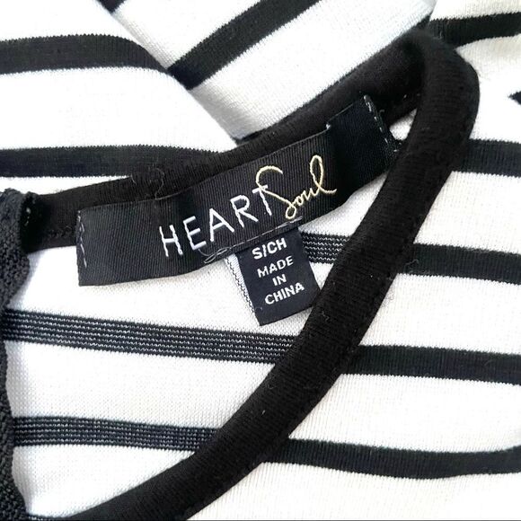 🍍3/$15🍍 HeartSoul Striped 3/4 Sleeve Dress - Picture 6 of 7